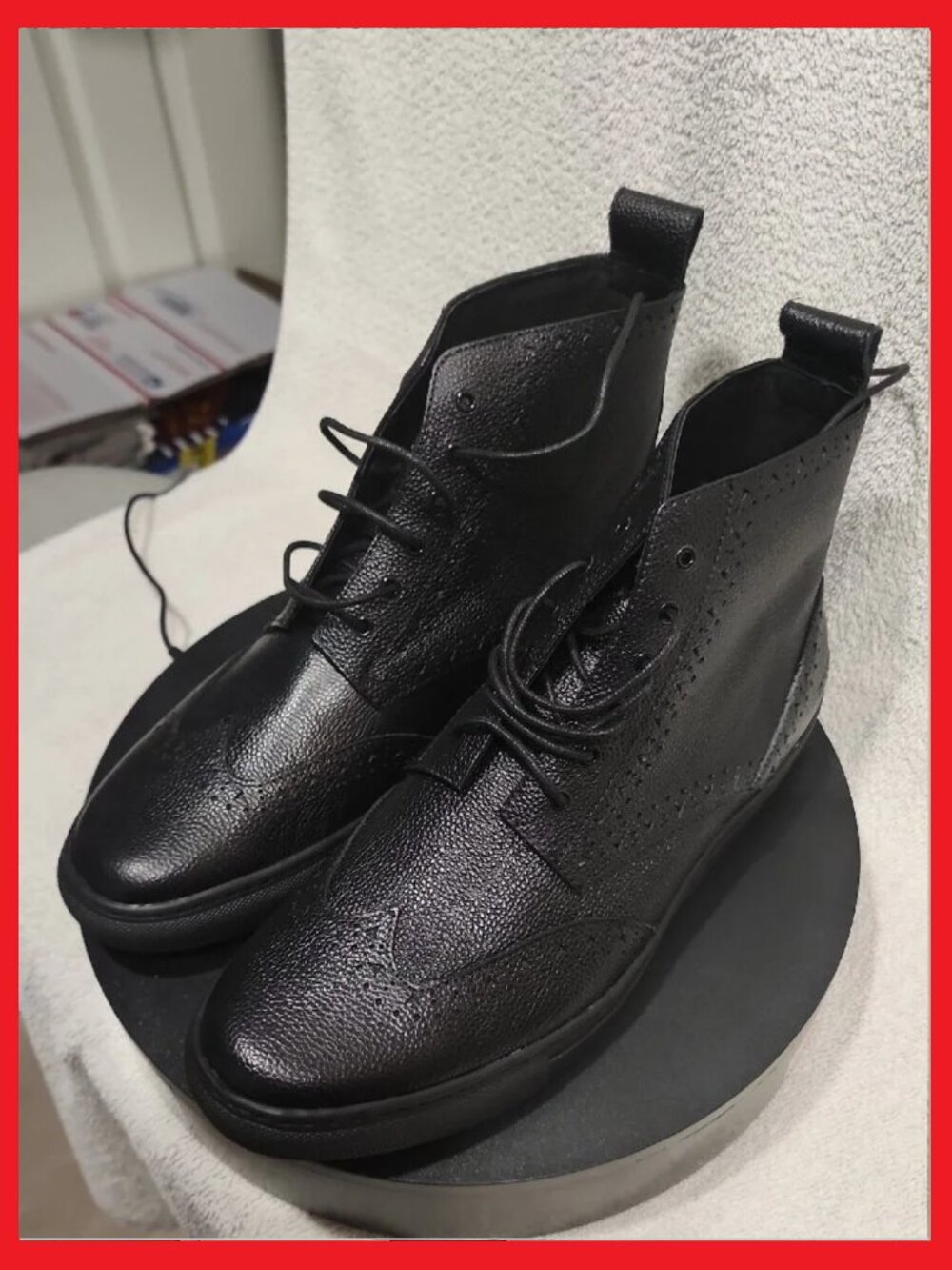 Uri Minkoff Lambert 11D Mid Top Black Oxford Sneaker